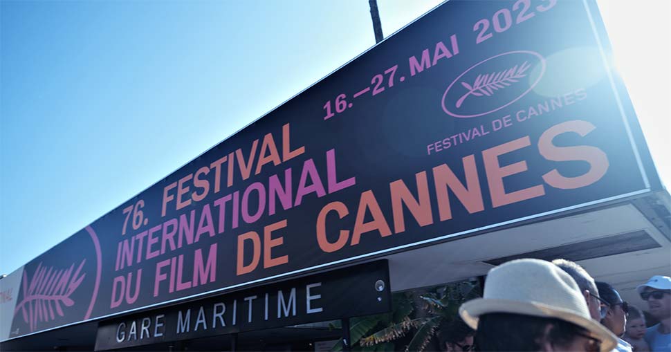 HP decorates Cannes Film Festival with 1500m2 of sustainable latex prints.