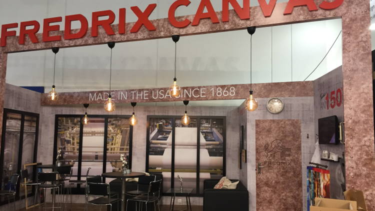 Fredrix print canvas began celebrating their 150-year USA-Made history at the recent meeting of the Federation of European Screen Printers Associations (FESPA) in Berlin.