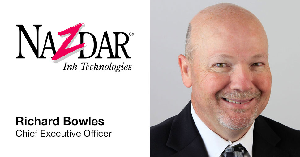 Nazdar has announced the promotion of Richard Bowles to the role of Chief Executive Officer. 