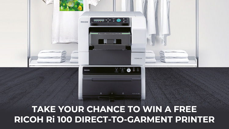 Ricoh launches competition to win a Ri 100 direct-to-garment printer.