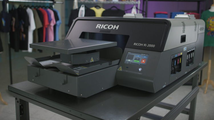 Ricoh next generation direct to garment technology offers productivity breakthrough.