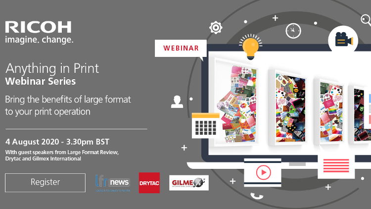 Anything in Print! Ricoh to host new webinar on potential of wide format print.