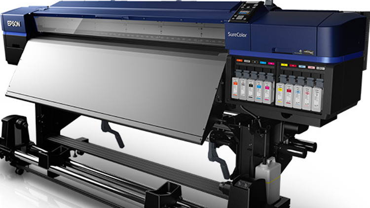Epson introduces first SureColor S-Series solvent printers with bulk ink system.