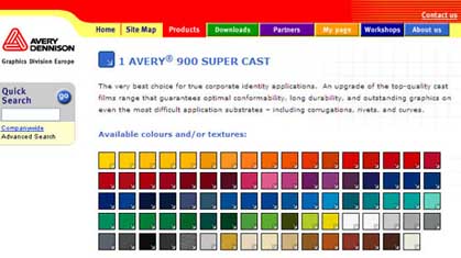 Avery Dennison Colour Selector