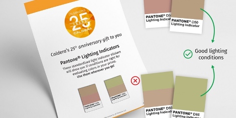 Caldera is sharing its landmark 25th anniversary with customers adopting its V11 RIP suite by offering a pair of Pantone Lighting Indicators for free to new or upgrading customers.