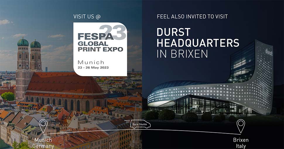 Durst Group to showcase "360 Production Excellence" at FESPA 2023 in Munich.