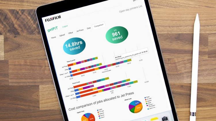 Fujifilm has launched getFIT, a new comparison tool to show the savings printers can make by investing in a Jet Press 720S.