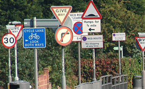 Road sign clutter LFR