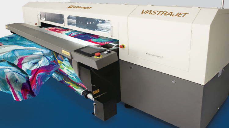 Colorjet to launch 16 head VastrajetR digital textile printer with AiST at ITMA 2019.