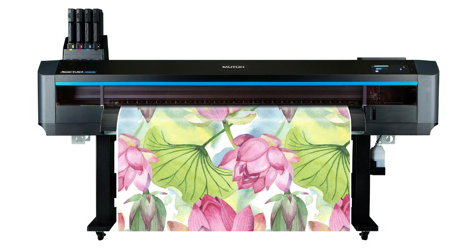 High speed printer integrates new print heads, state-of-the-art Mutoh core technologies and new generation dye sublimation inks to deliver improved print quality and overall productivity.